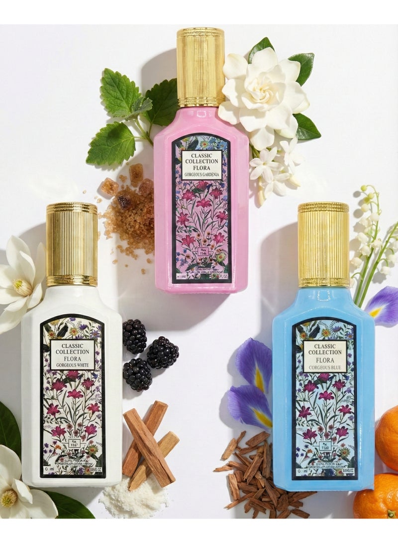 Classic Collection Flora Perfume Set, 3 pieces, 25ml - Image 2